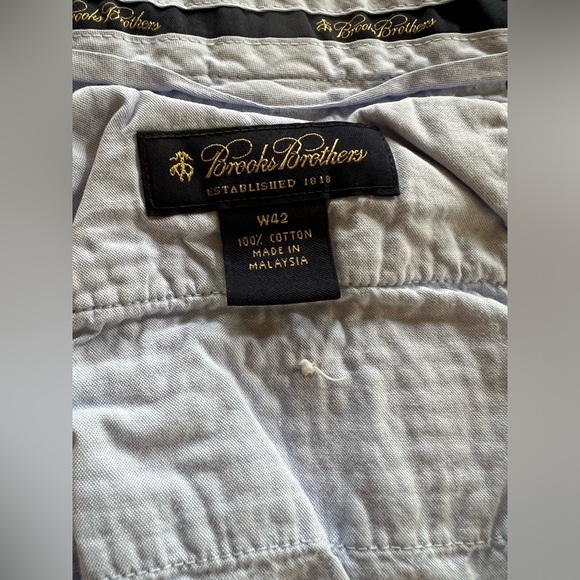 Brooks Brothers Men’s blue and white seersucker shorts - Picture 6 of 6